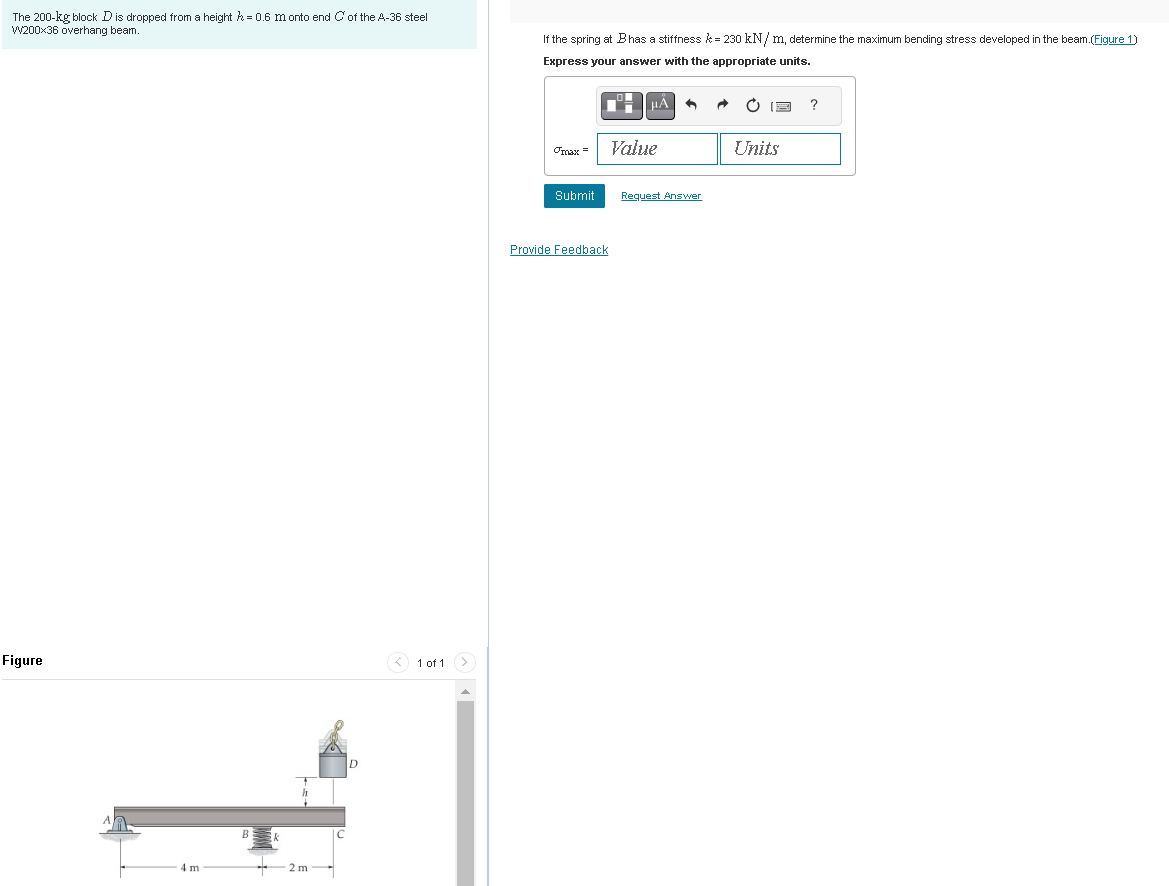 The 2 0 0 - k g block D is dropped from a height