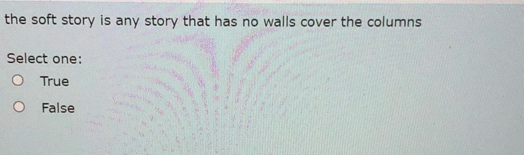 the soft story is any story that has no walls