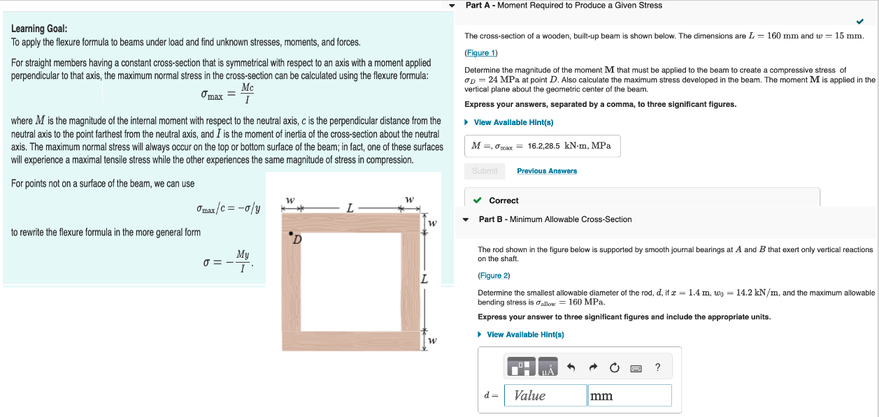 Part A - Moment Required to Produce a Given
