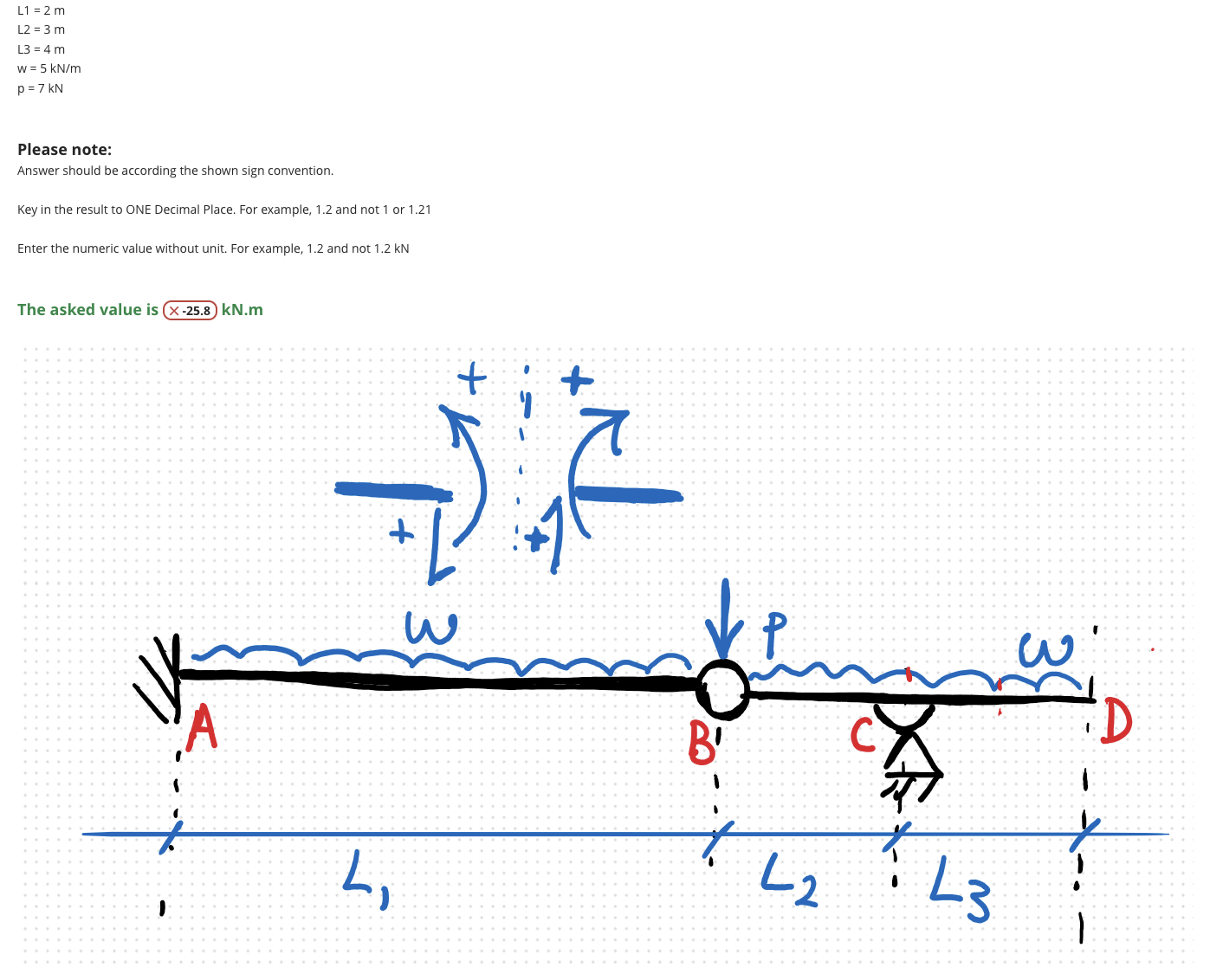 1 . In the below structure what is the value of