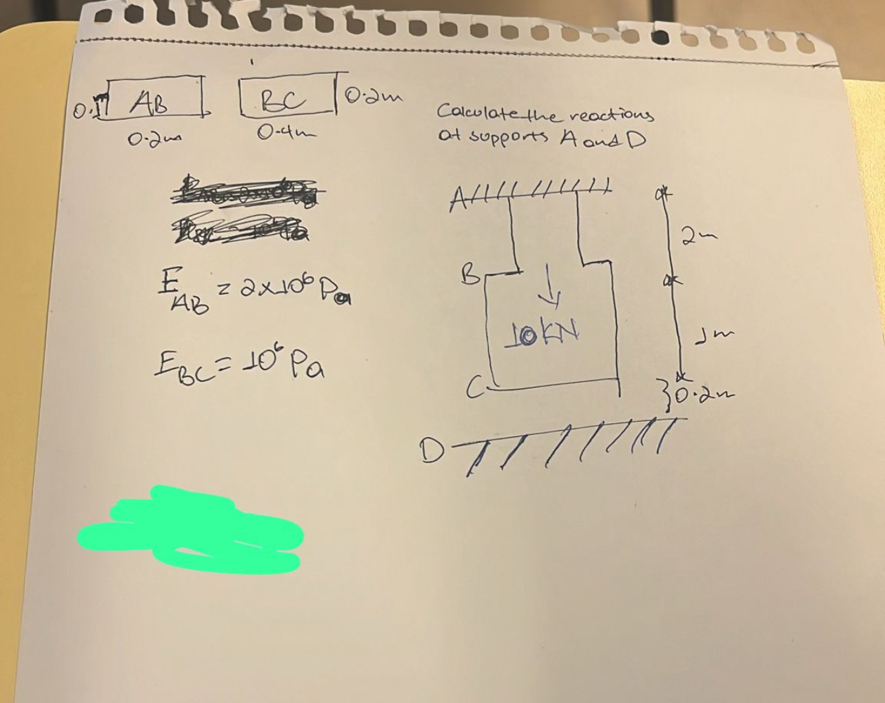 0 . 1 m AB 0 . 2 m 0 . 4 m BC 0 . 2 m Calculate