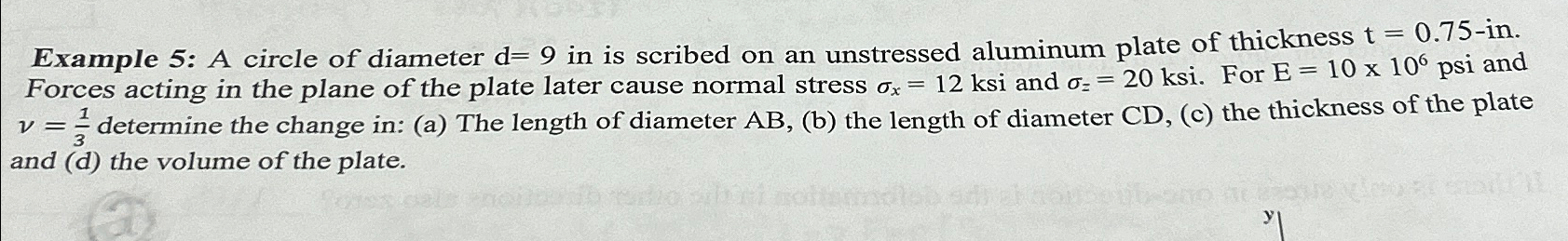 Example 5 : A circle of diameter d = 9 in is