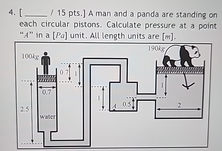 [ q , / 1 5 pts . ] A man and a panda are