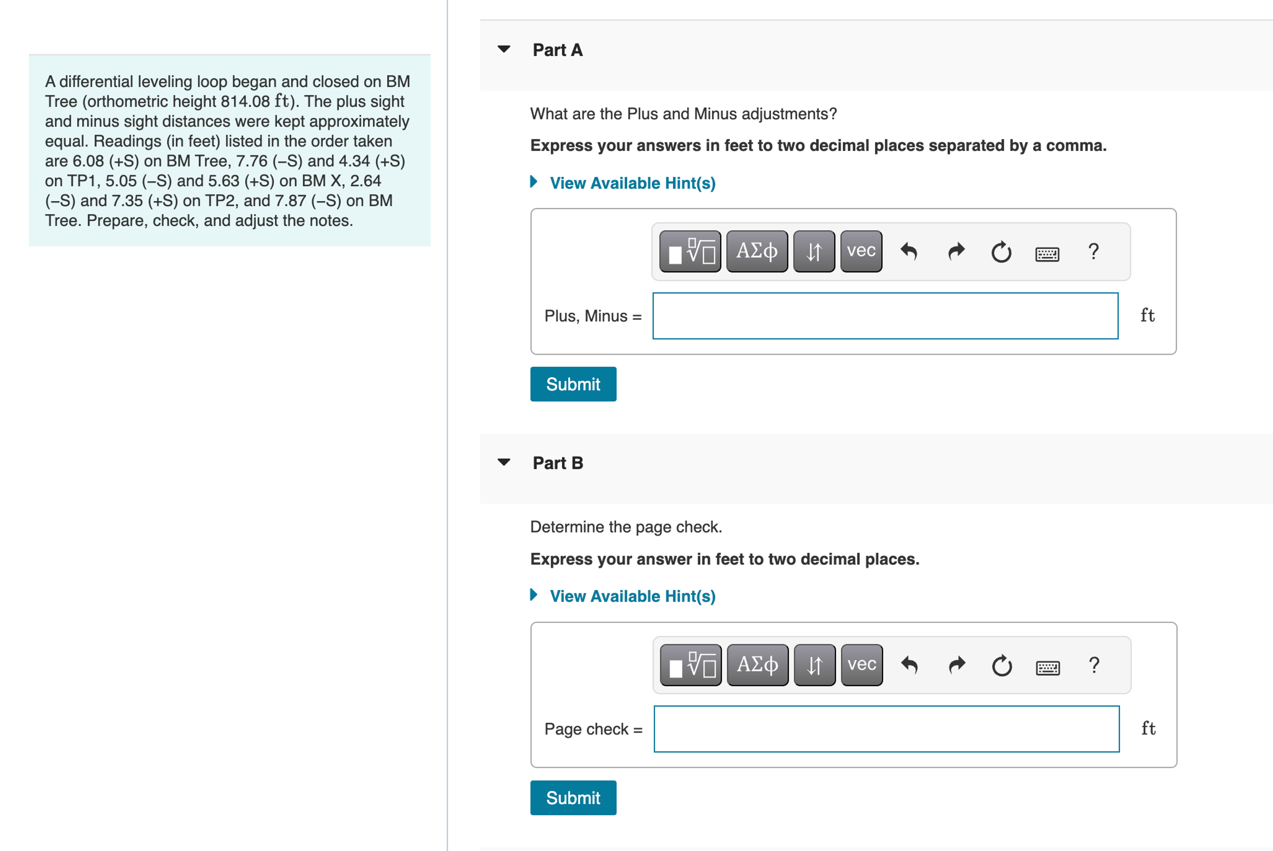 A differential leveling loop began and closed on