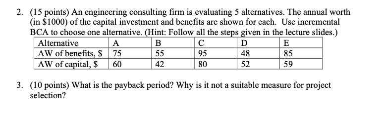 ( 1 5 points ) An engineering consulting firm is