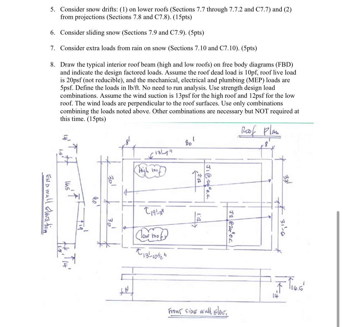 Snow Procedure per ASCE 7 - 1 6 : Show all