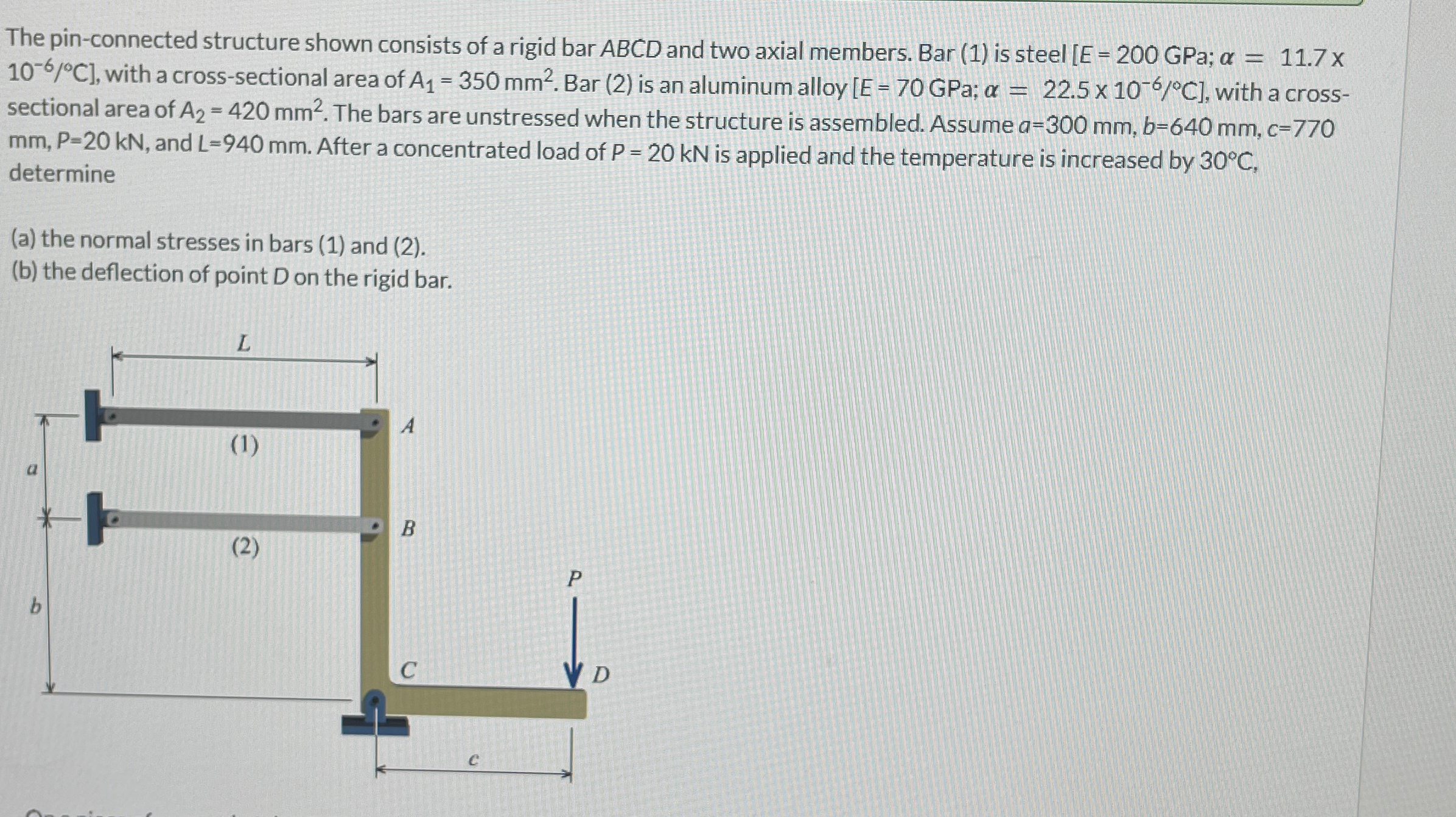 The pin - connected structure shown consists of a
