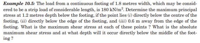 Example 1 0 . 5 : The load from a continuous