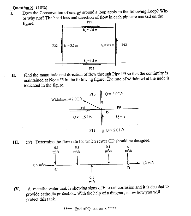 Question 8 ( 1 8 % ) I. Does the Conservation of