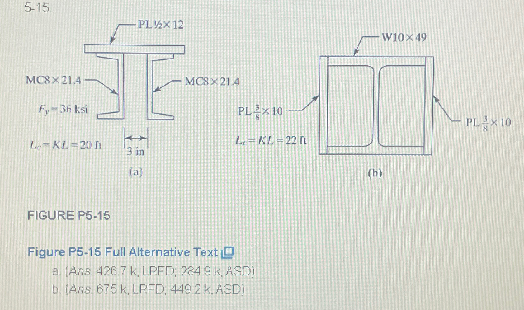 5 - 1 5 ( a ) ( b ) FIGURE P 5 - 1 5 Figure P 5 -