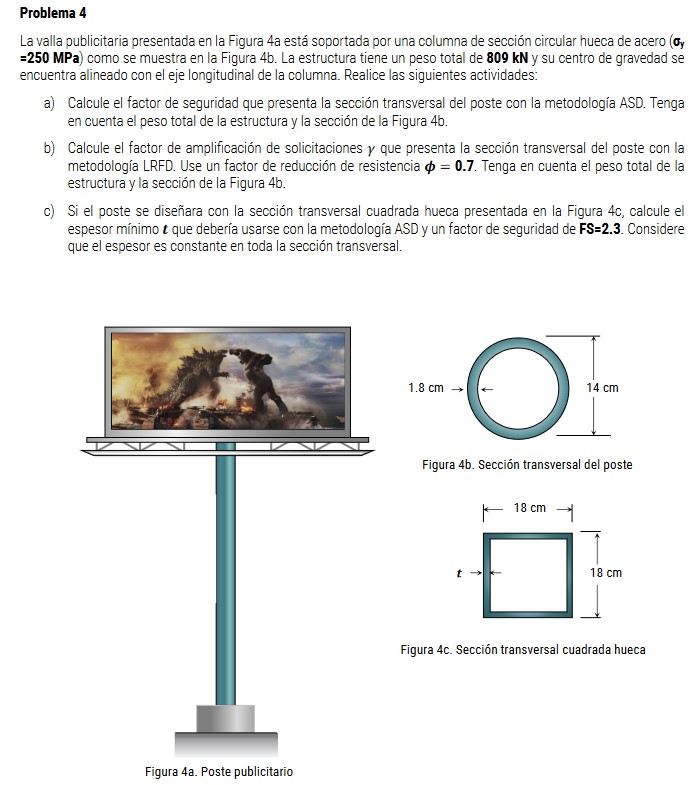Problema 4 La valla publicitaria presentada en la