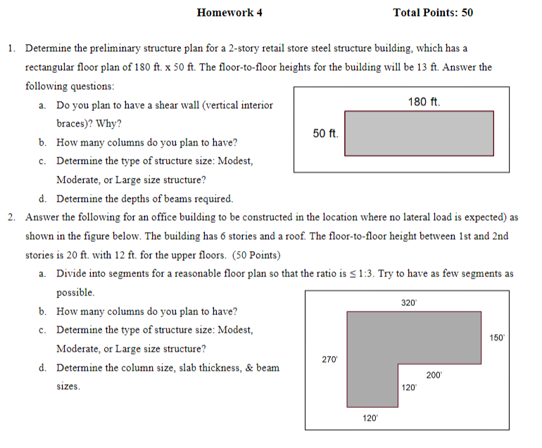 Please Solve Determine the preliminary structure