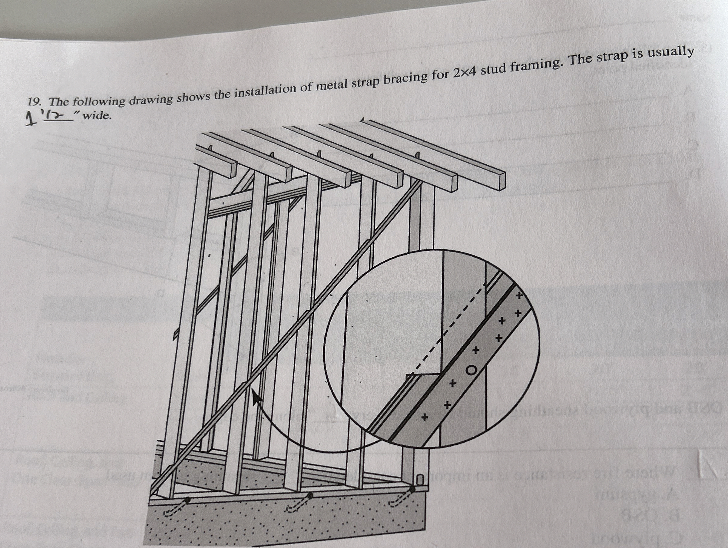The following drawing shows the installation of