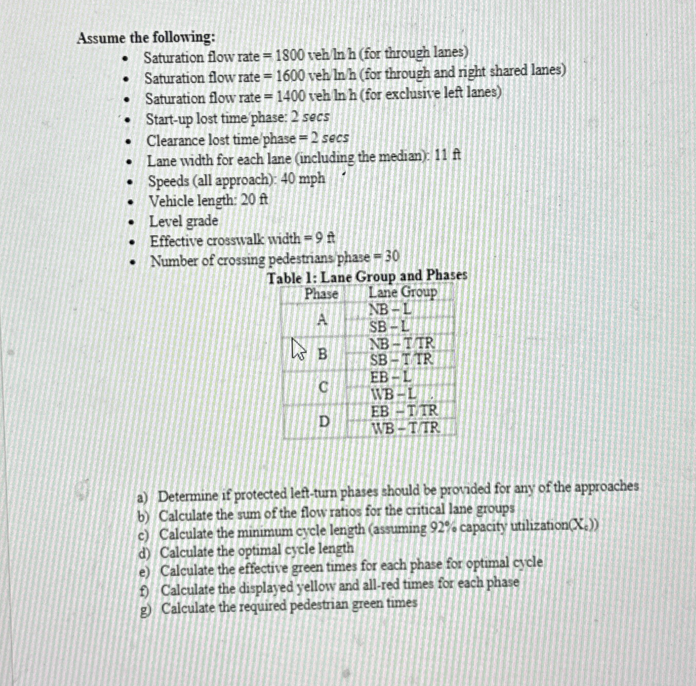 For this exercise, refer to the intersection