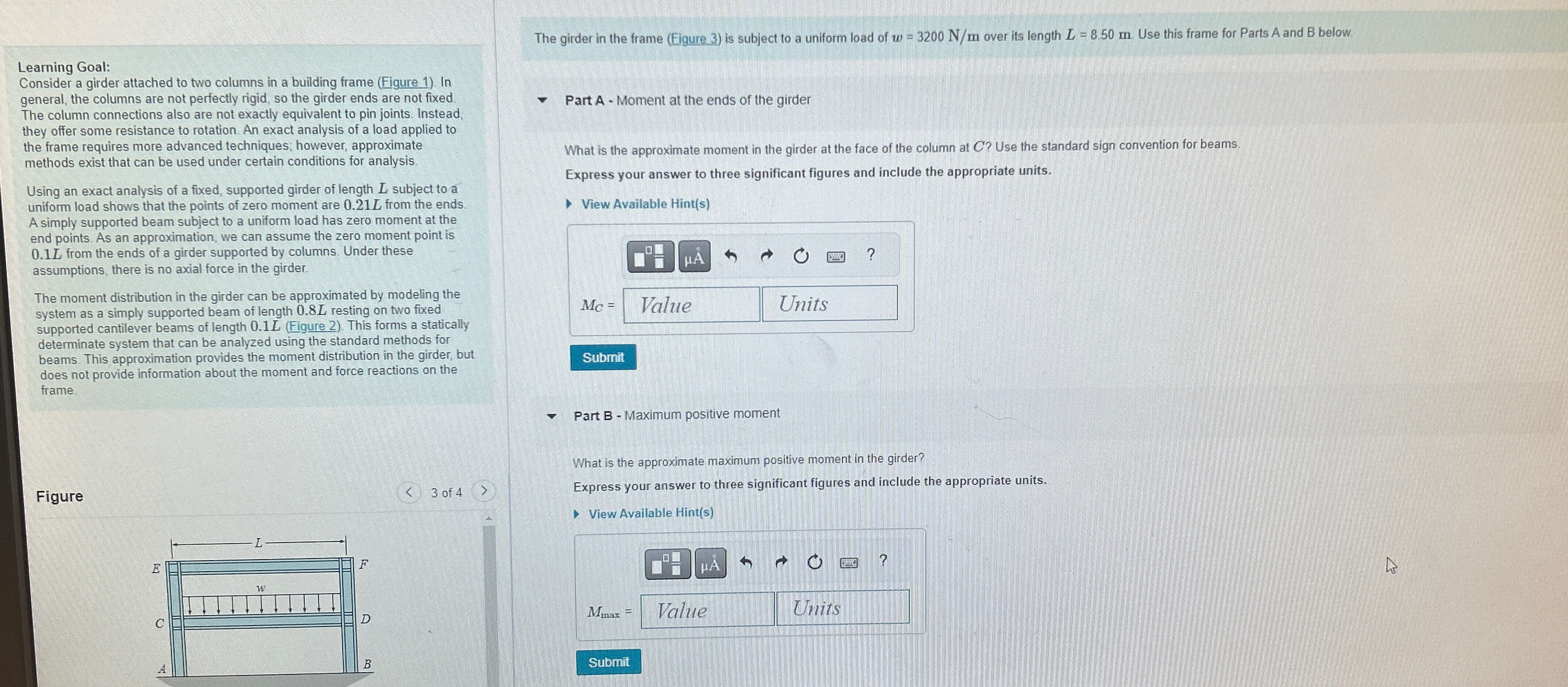 The girder in the frame ( Figure 3 ) is subject