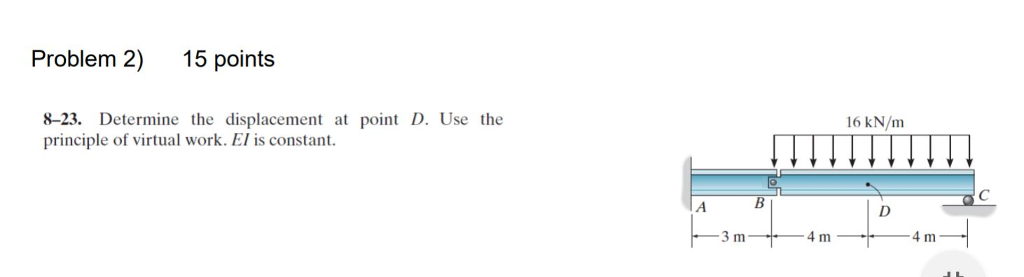 The answer is ( 3 4 2 4 ) / ( 3 EI ) kNxm ^ 3 but