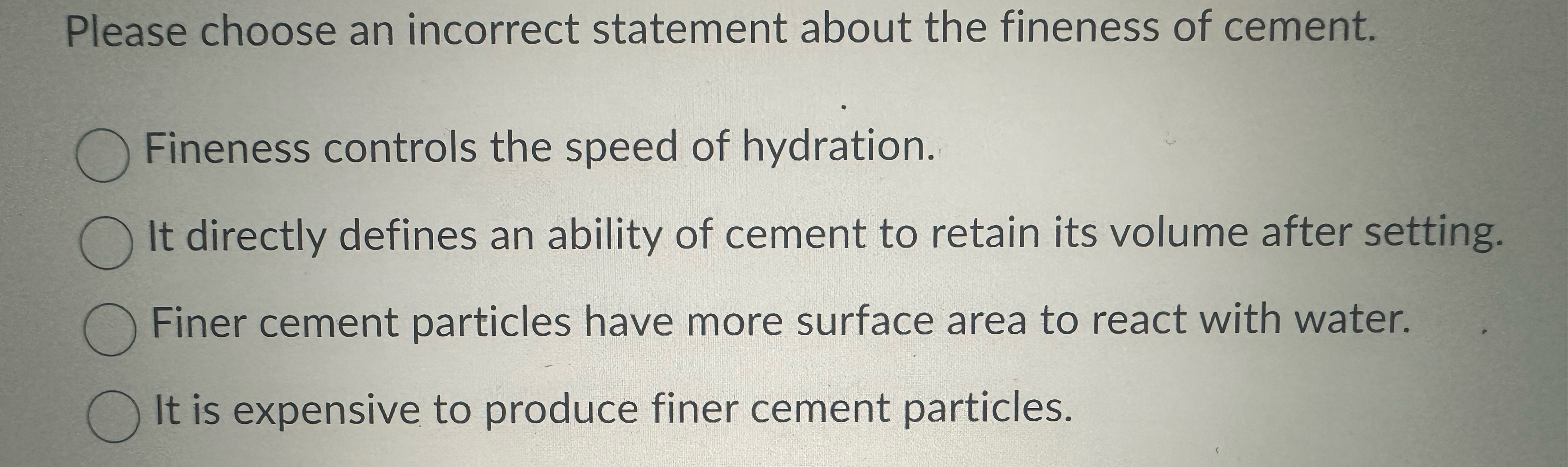 Please choose an incorrect statement about the