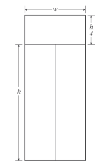 A window frame is shown in Figure 1 below. The
