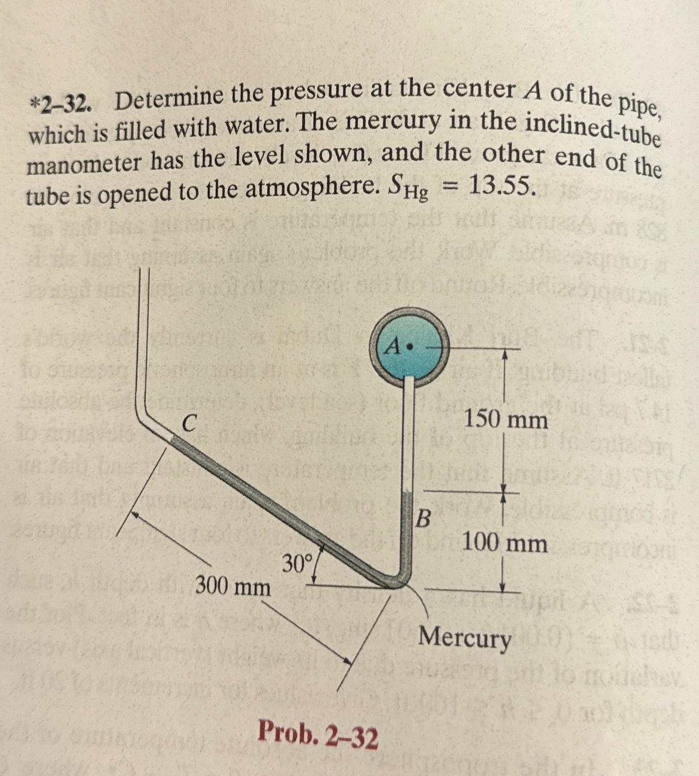 * 2 - 3 2 . Determine the pressure at the center