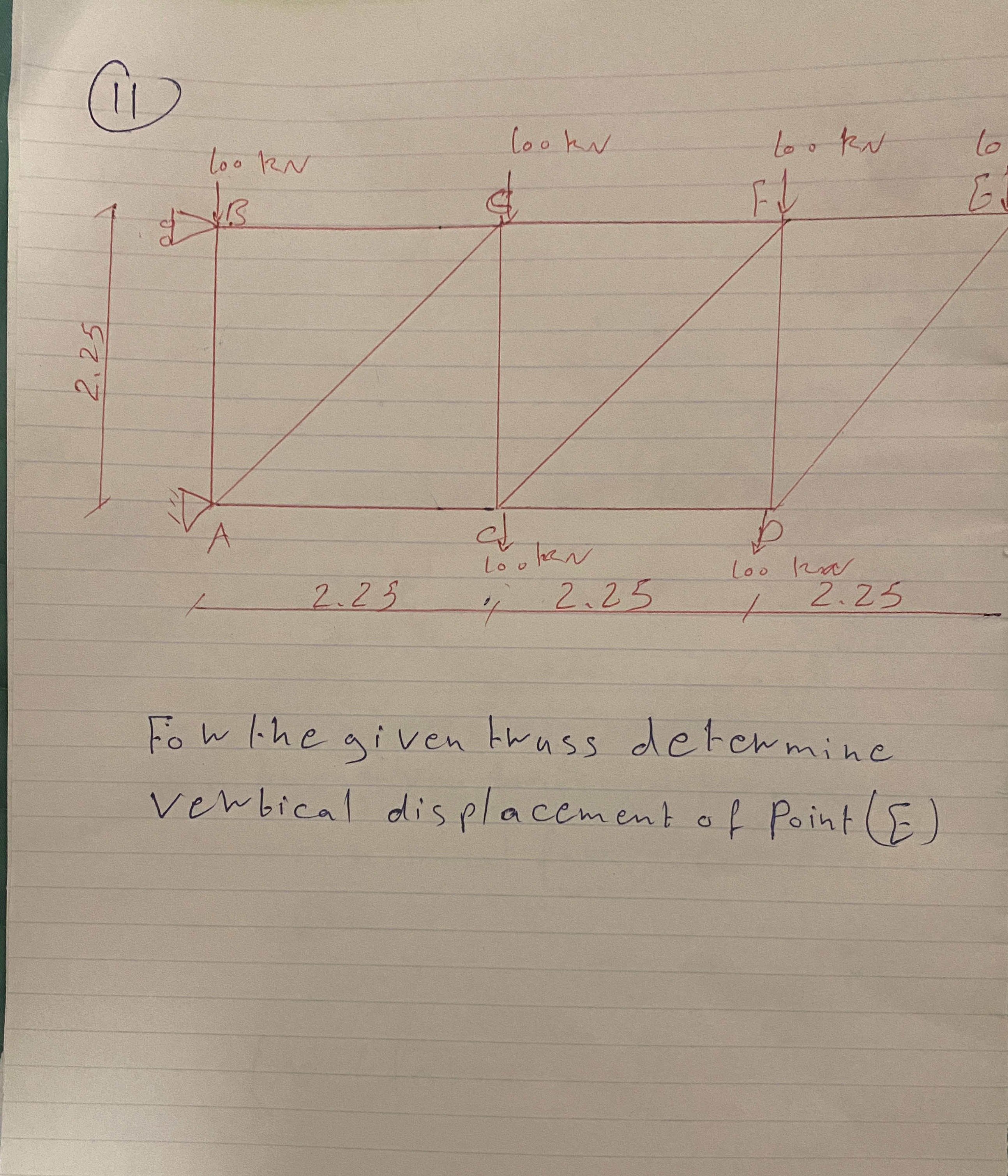 ( 1 1 ) Fow the given twass determine verbical