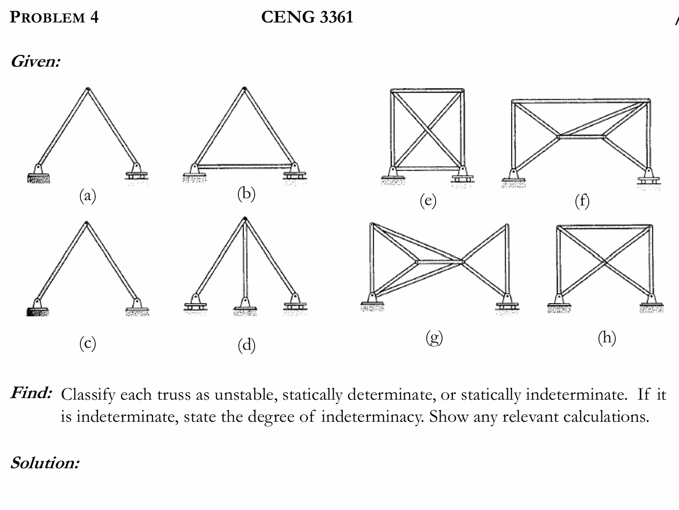 Problem 4 CENG 3 3 6 1 Given: ( a ) ( c ) ( b ) (