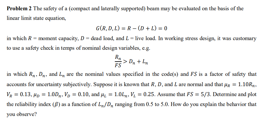 Problem 2 The safety of a ( compact and laterally