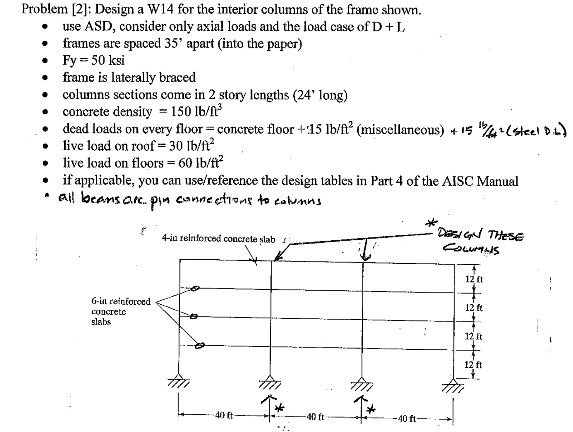 Problem [ 2 ] : Design a W 1 4 for the interior