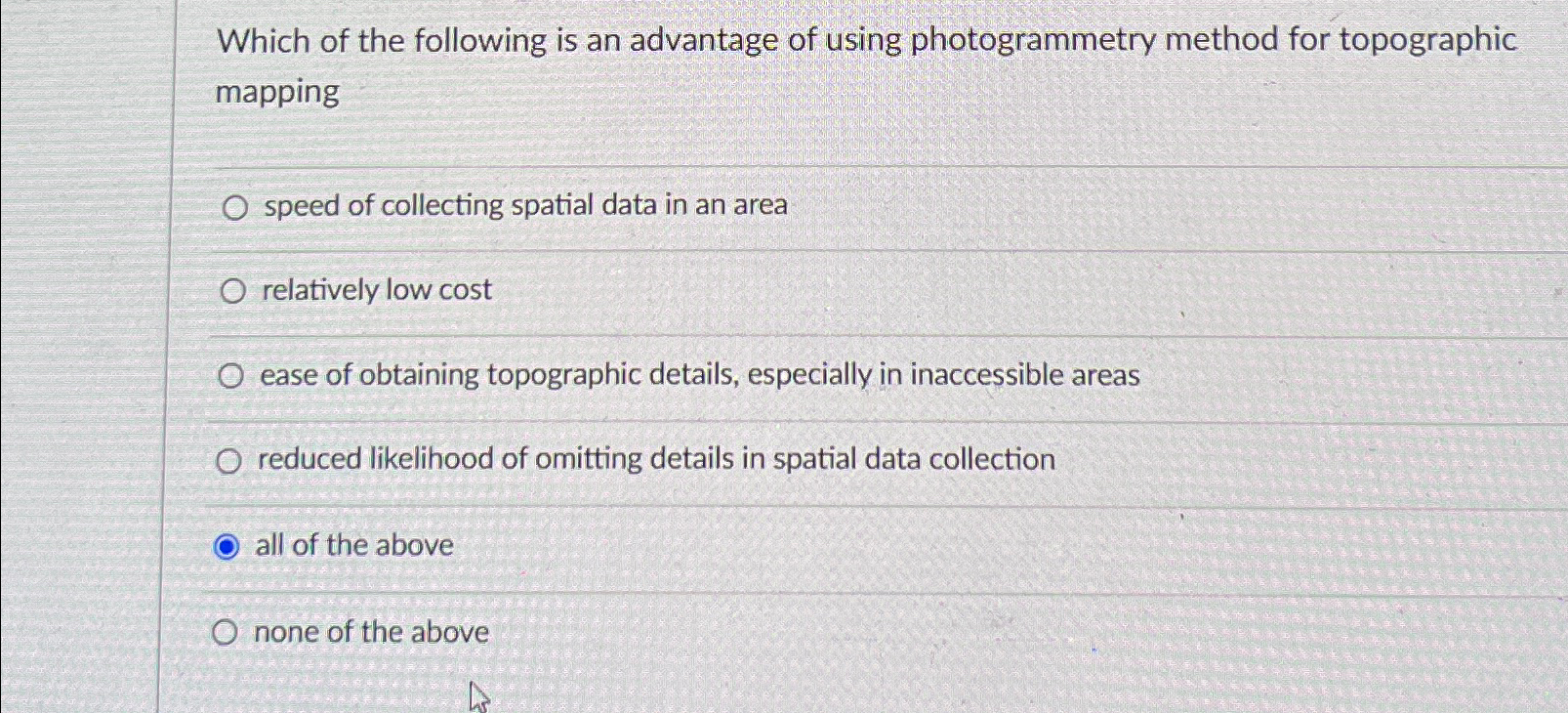 Which of the following is an advantage of using