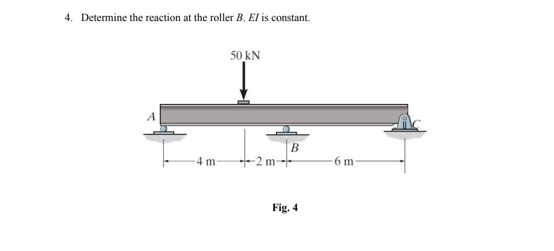 Using Castigliano's theorem Determine the