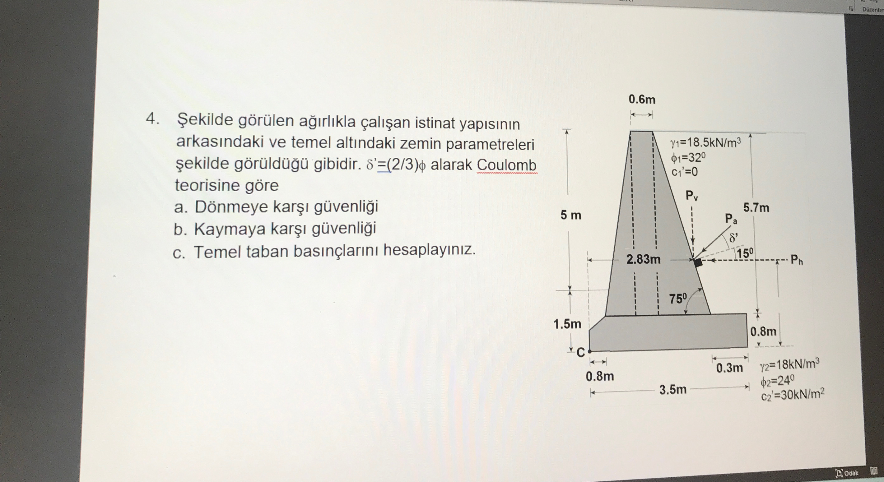 ekilde g r len a rl kla al an istinat yap s n