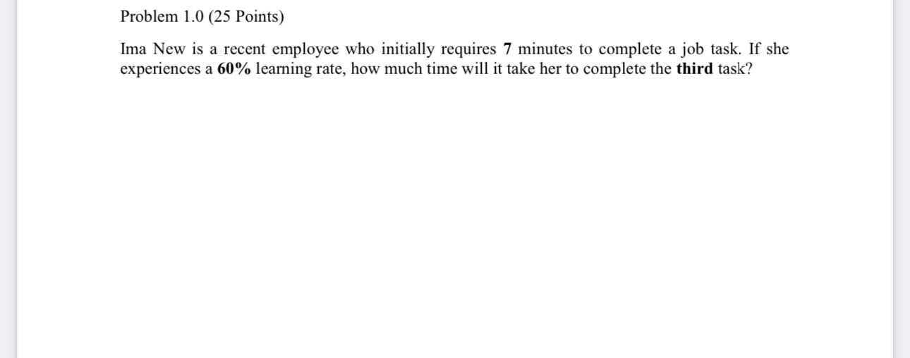 Problem 1 . 0 ( 2 5 Points ) Ima New is a recent