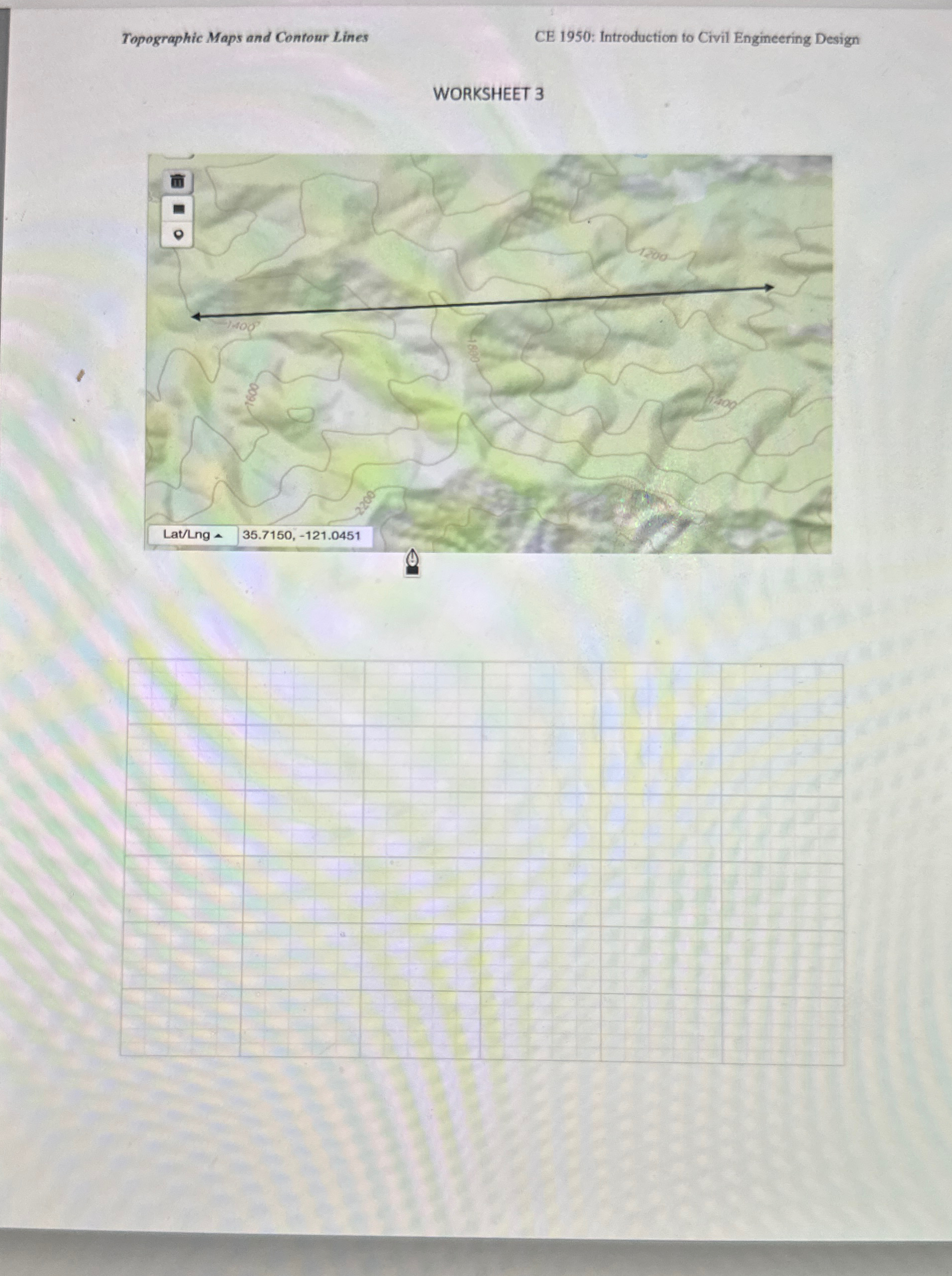 Topographic Maps and Contour Lines CE 1 9 5 0 :