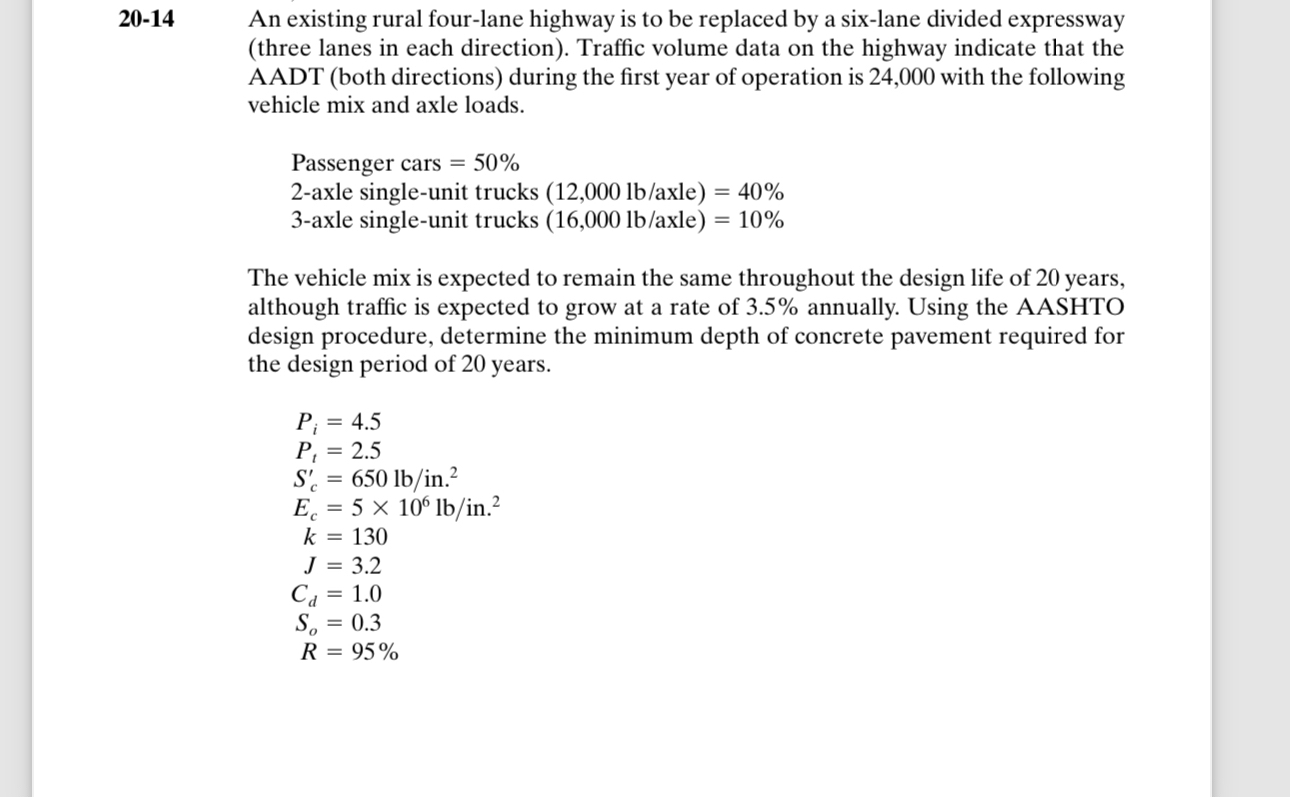 2 0 - 1 4 An existing rural four - lane highway