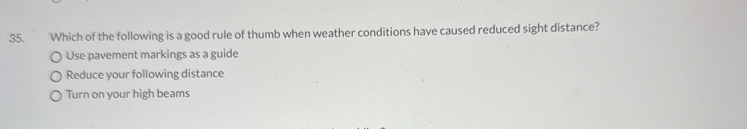Which of the following is a good rule of thumb
