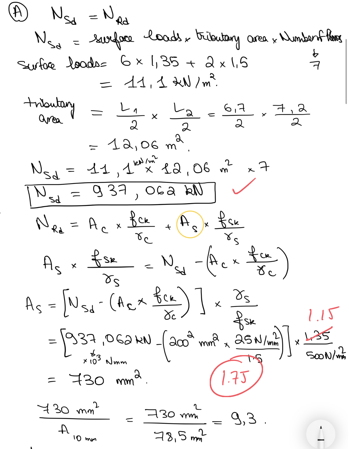 Can someone explain how 7 8 . 5 was obtained at