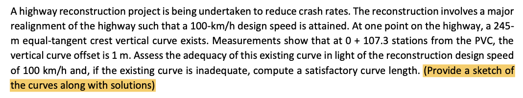 A highway reconstruction project is being