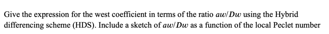 Give the expression for the west coefficient in
