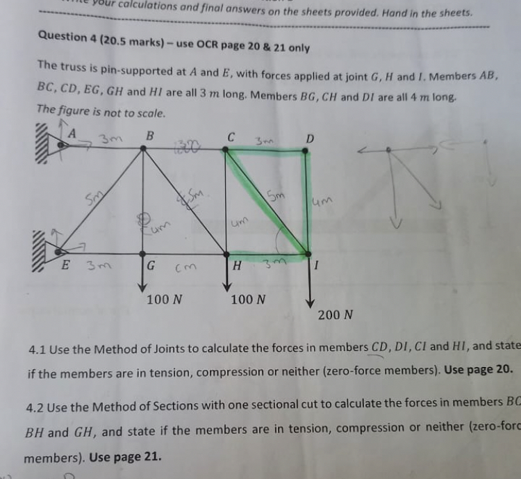 our calculations and final answers on the sheets