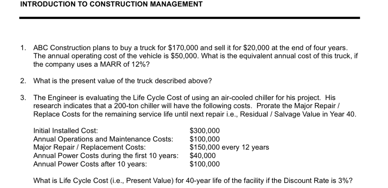 INTRODUCTION TO CONSTRUCTION MANAGEMENT ABC