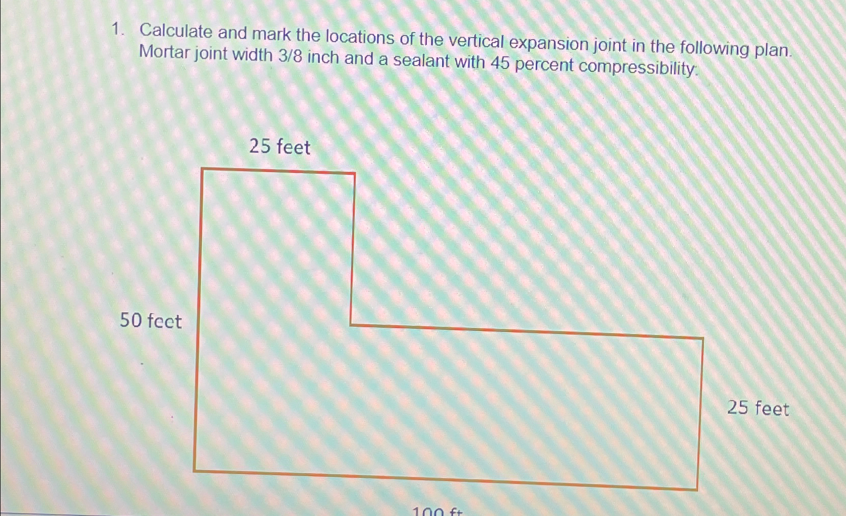 Calculate and mark the locations of the vertical