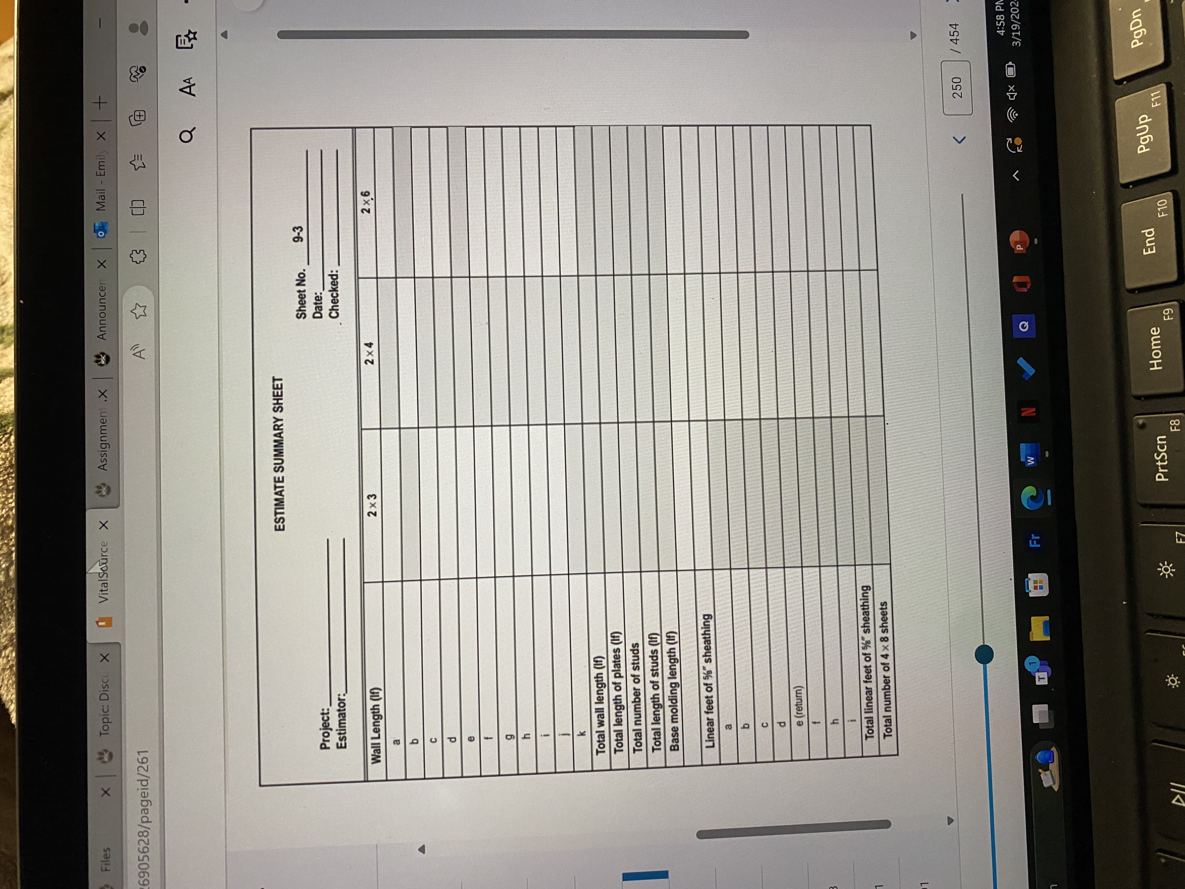 Activity 9 - 3 - Estimating Wood Products Refer