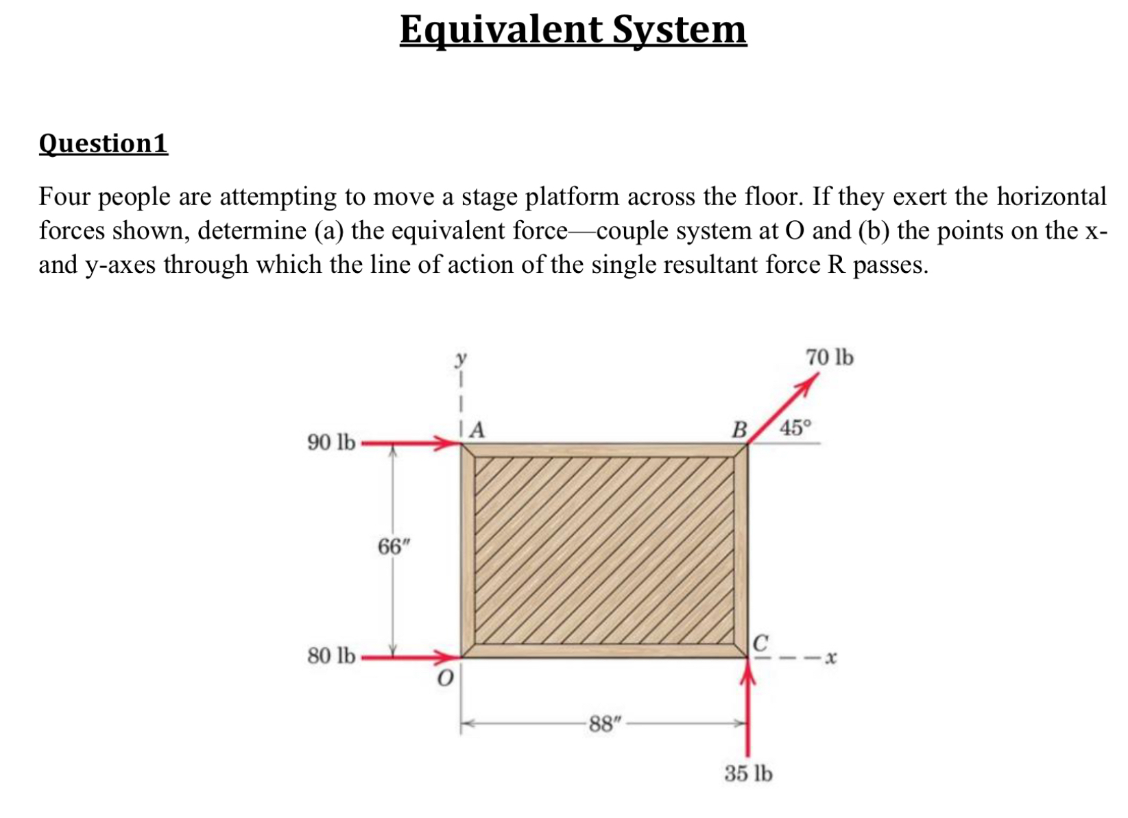 Equivalent System Question 1 Four people are