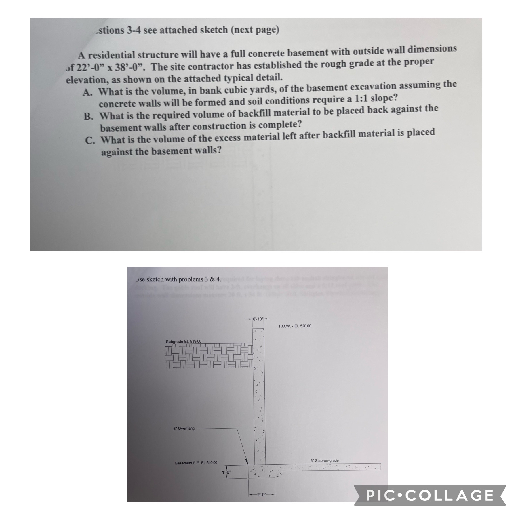 stions 3 - 4 see attached sketch ( next page ) A