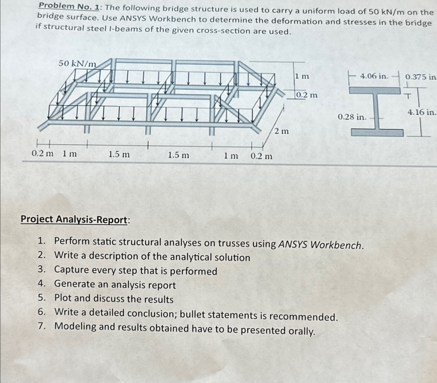 The following bridge structure is used to