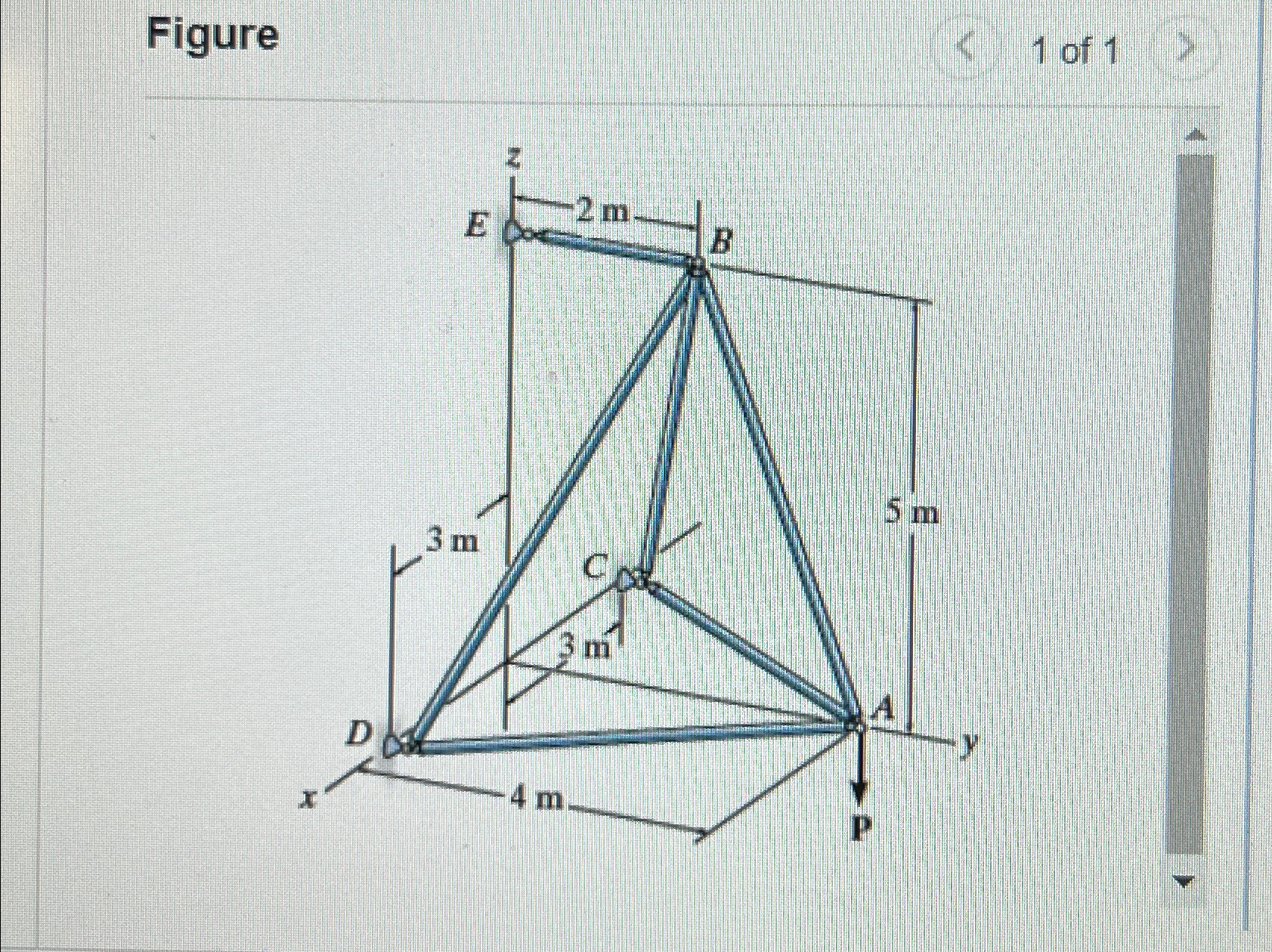 P = 6 . 5 kN . Determine the forces in the