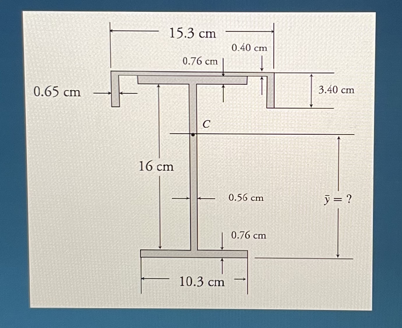 Locate the Centroid of the shape Also draw each