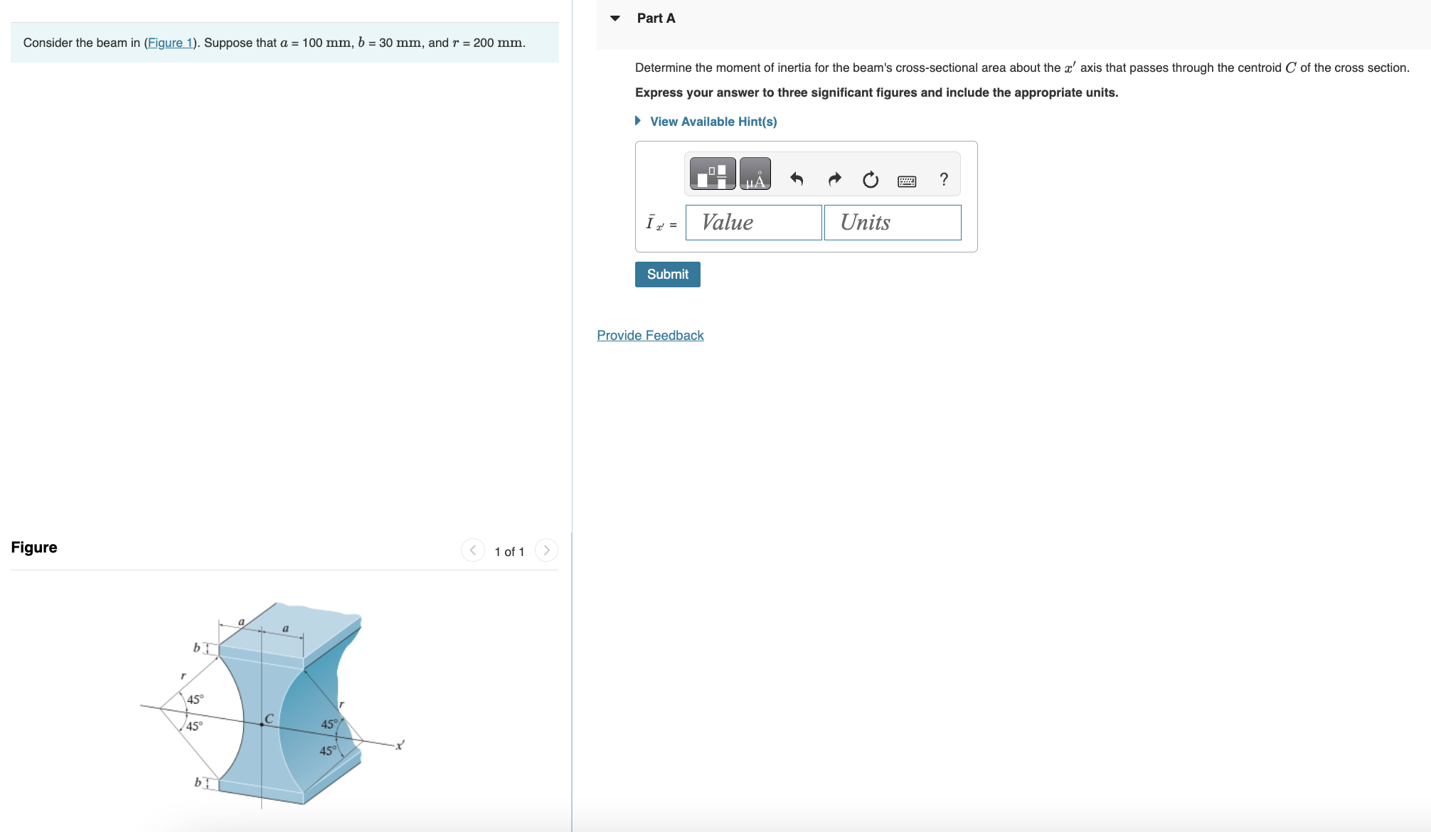 Consider the beam in ( Figure 1 ) . Suppose that