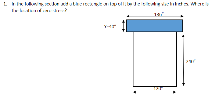 In the following section add a blue rectangle on