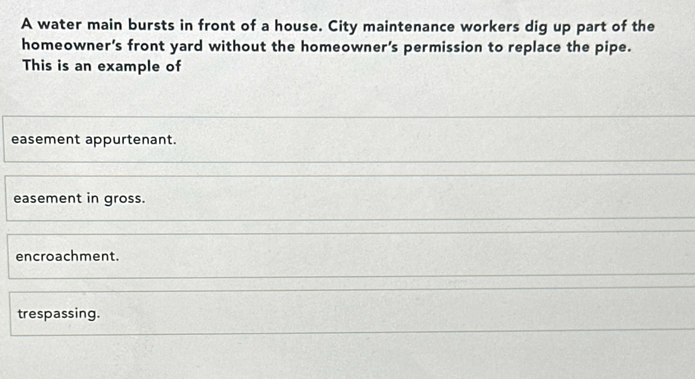 A water main bursts in front of a house. City