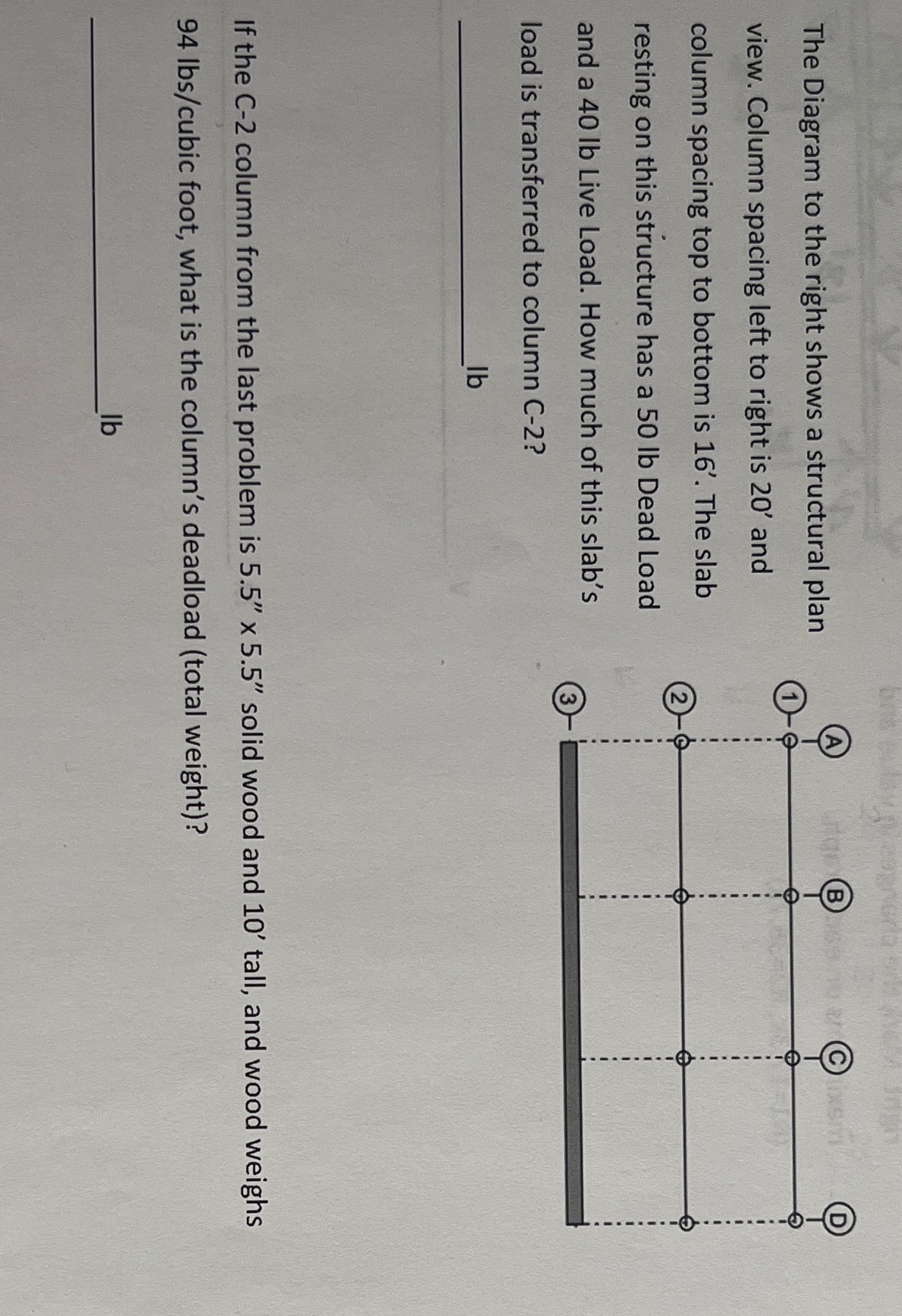 The Diagram to the right shows a structural plan